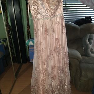 Pink and rose gold dress